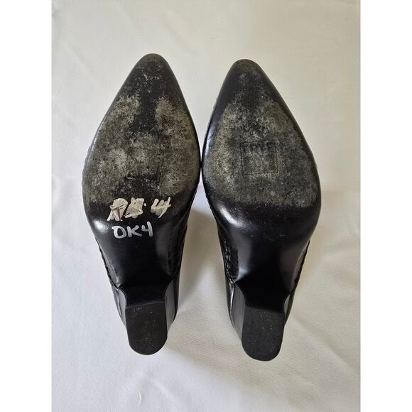 Frye Phoenix Black Leather Mule Heels Size 8 Women’s Western Slip-On - Picture 6 of 6